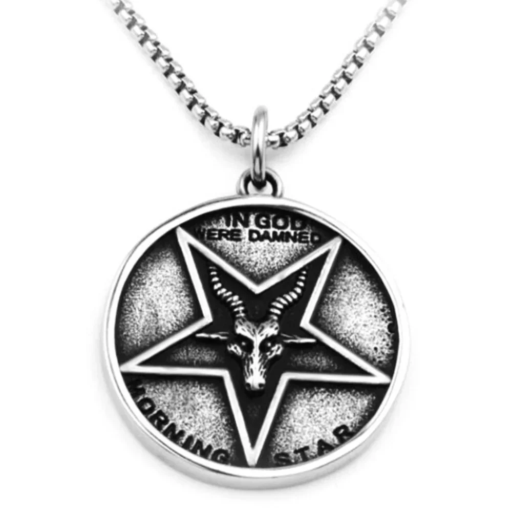 ❤️Double-sided goat - jesus vintage necklace, N90201P107
